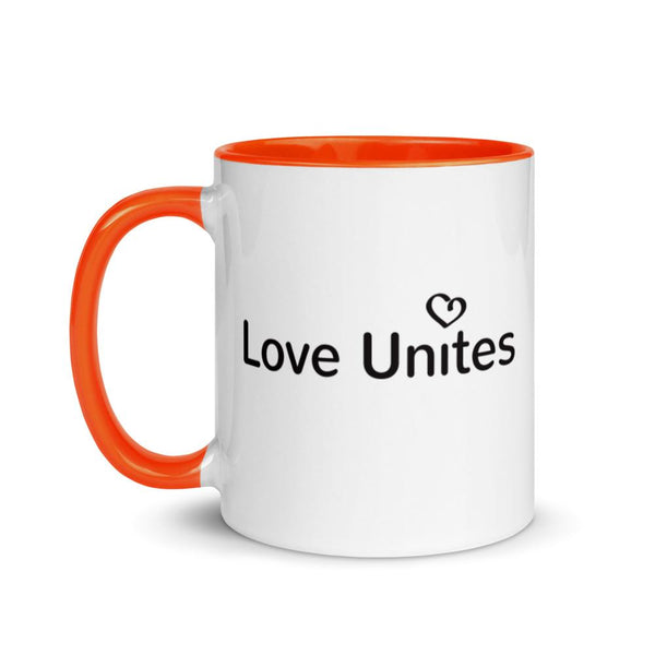 Love Unites Heart Mug with Color Accents (More Colors)