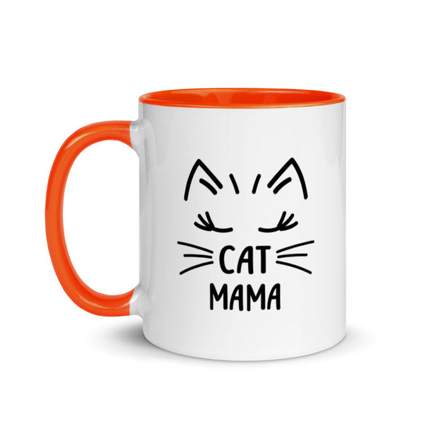 Cat Mama Mug with Color Accents (More Colors)