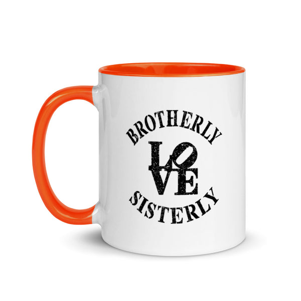 Brotherly Love Sisterly Love Mug with Color Accents (More Colors)
