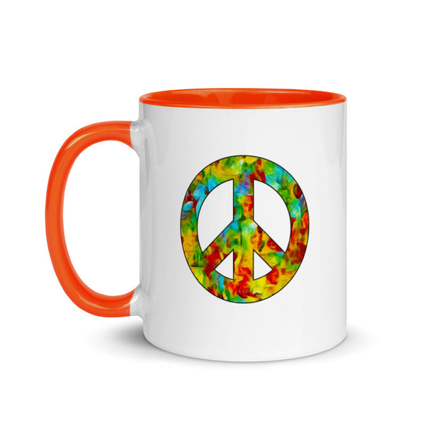 Peace Sign Mug with Color Accents (More Colors)