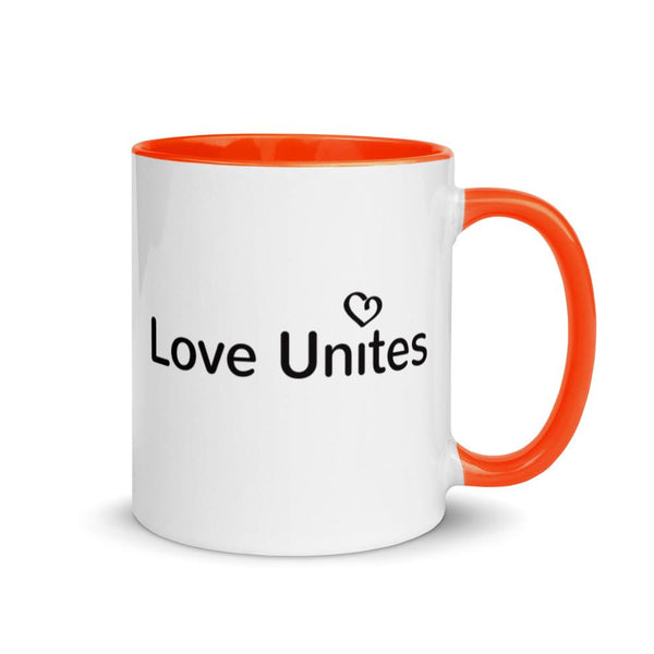 Love Unites Heart Mug with Color Accents (More Colors)