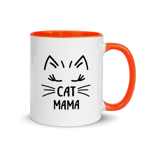 Cat Mama Mug with Color Accents (More Colors)