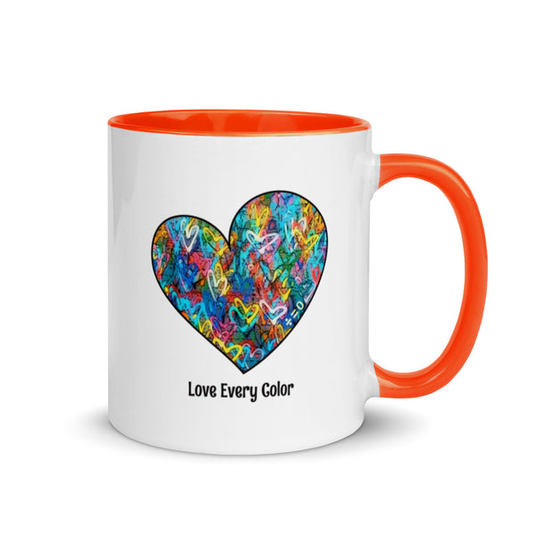 Graffiti Heart Mug with Color Accents (More Colors)