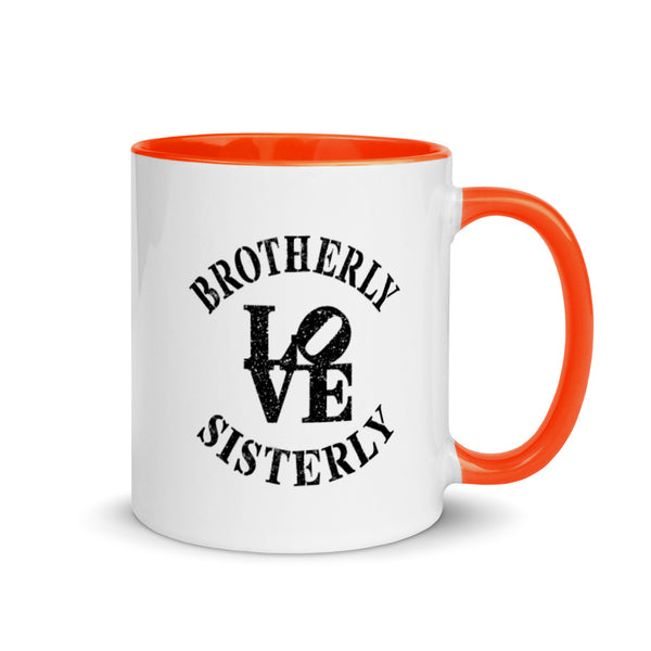 Brotherly Love Sisterly Love Mug with Color Accents (More Colors)