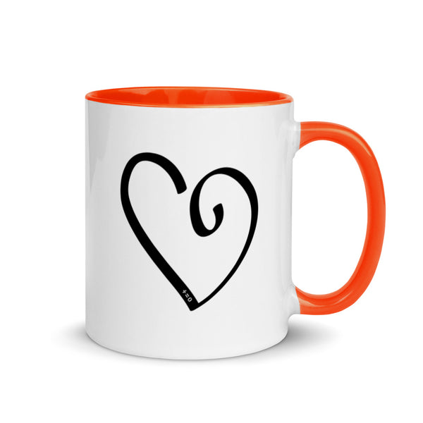 Open Heart Mug with Color Accents (More Colors)
