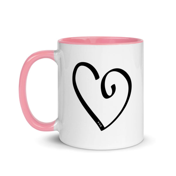 Open Heart Mug with Color Accents (More Colors)