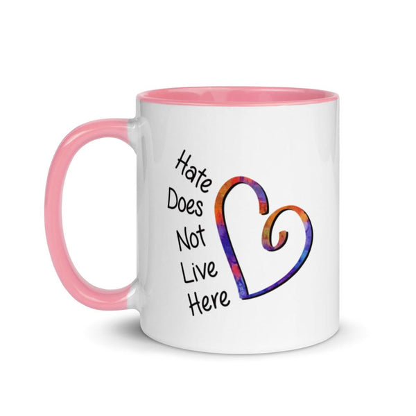 Hate Does Not Live Here Mug with Color Accents (More Colors)