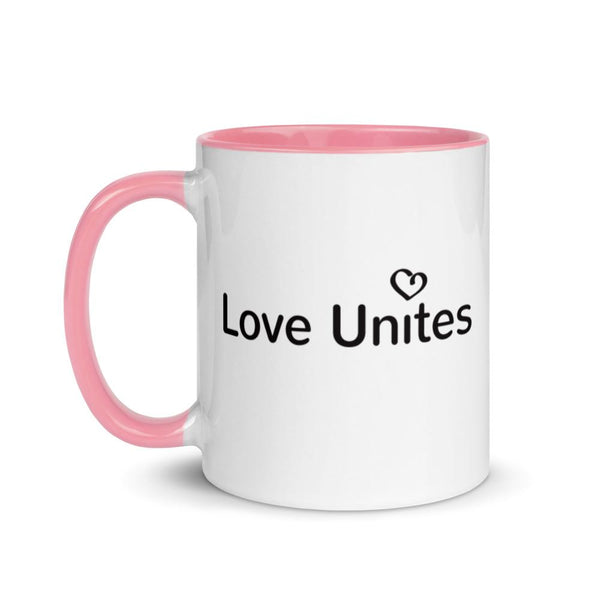 Love Unites Heart Mug with Color Accents (More Colors)