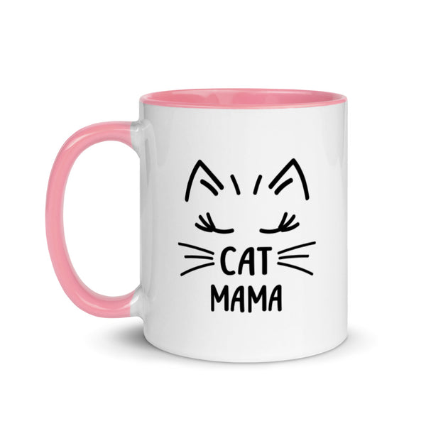 Cat Mama Mug with Color Accents (More Colors)