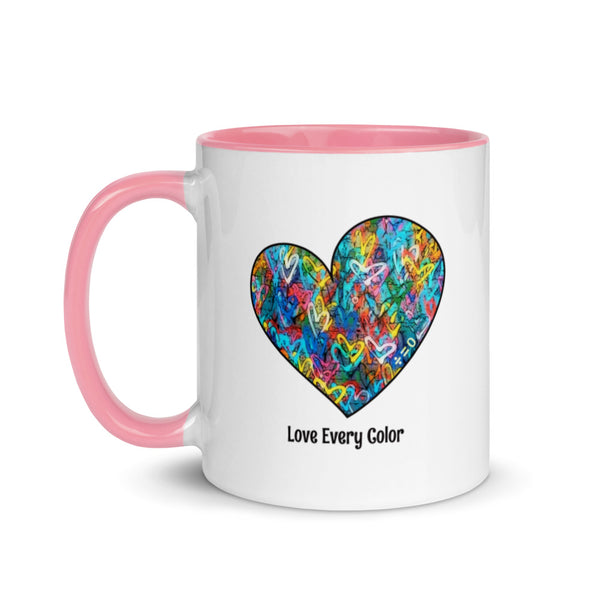 Graffiti Heart Mug with Color Accents (More Colors)