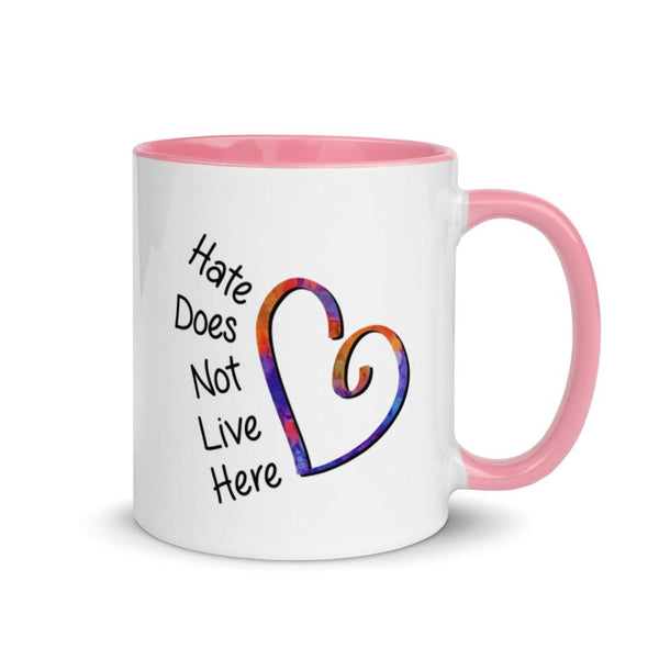 Hate Does Not Live Here Mug with Color Accents (More Colors)
