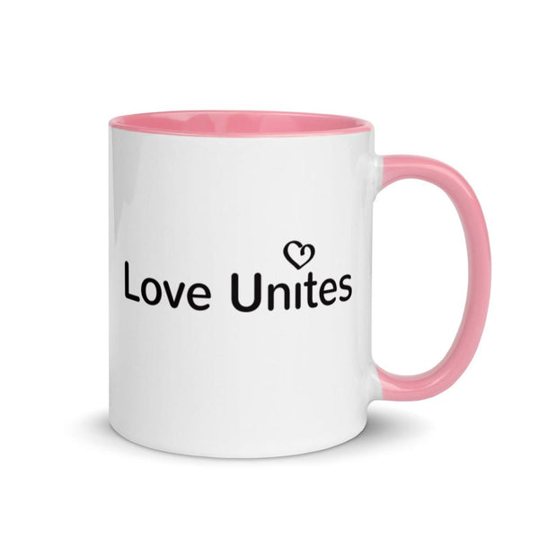 Love Unites Heart Mug with Color Accents (More Colors)