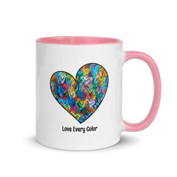 Graffiti Heart Mug with Color Accents (More Colors)