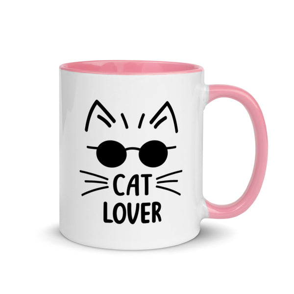 Cat Lover Mug with Color Accents (More Colors)