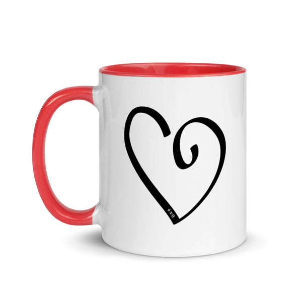 Open Heart Mug with Color Accents (More Colors)