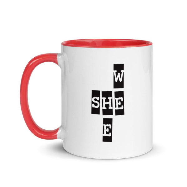 We She He Mug with Color Accents (More Colors)