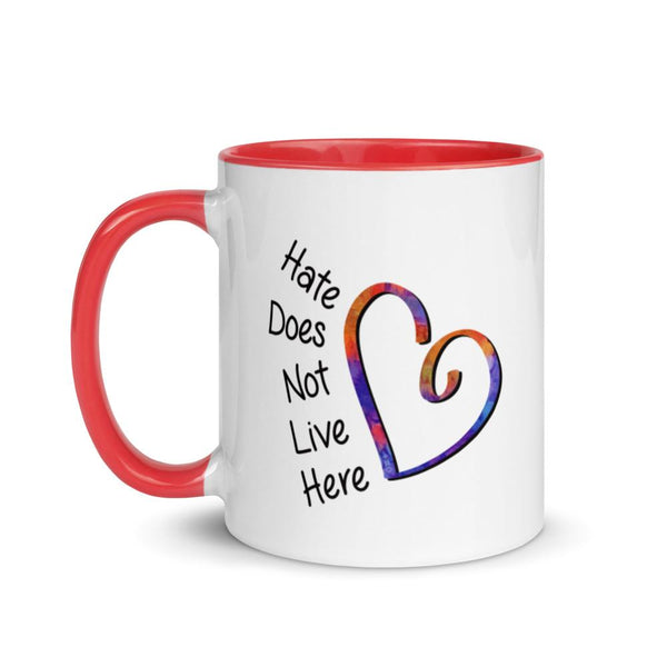 Hate Does Not Live Here Mug with Color Accents (More Colors)