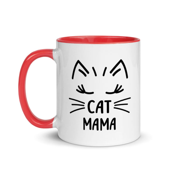 Cat Mama Mug with Color Accents (More Colors)