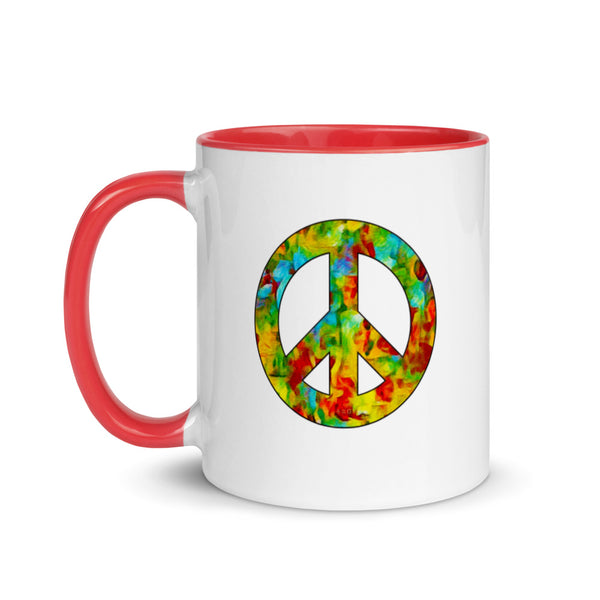 Peace Sign Mug with Color Accents (More Colors)