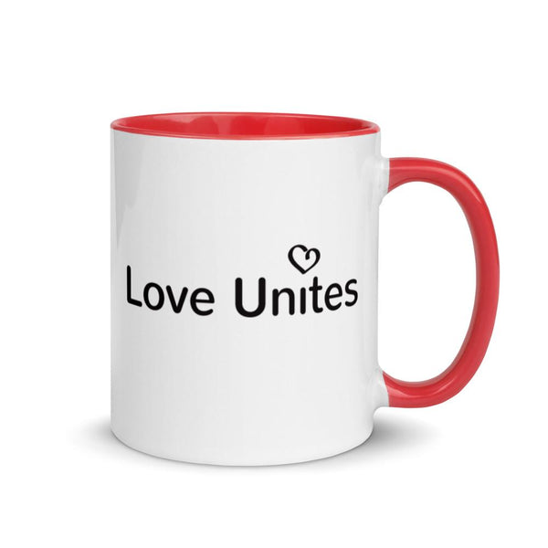 Love Unites Heart Mug with Color Accents (More Colors)