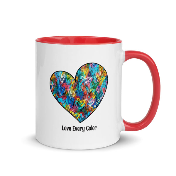 Graffiti Heart Mug with Color Accents (More Colors)