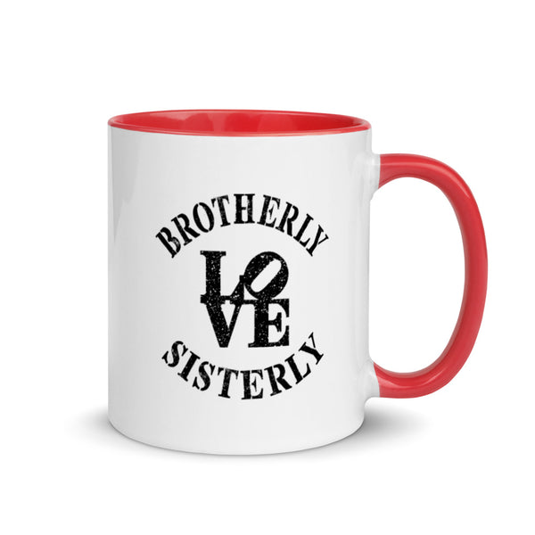 Brotherly Love Sisterly Love Mug with Color Accents (More Colors)