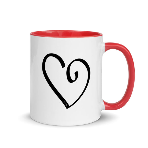 Open Heart Mug with Color Accents (More Colors)