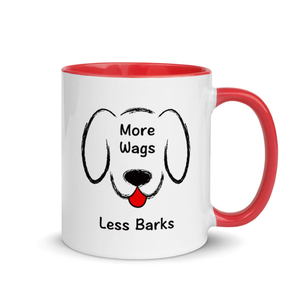 More Wags Less Barks Mug with Color Accents (More Colors)