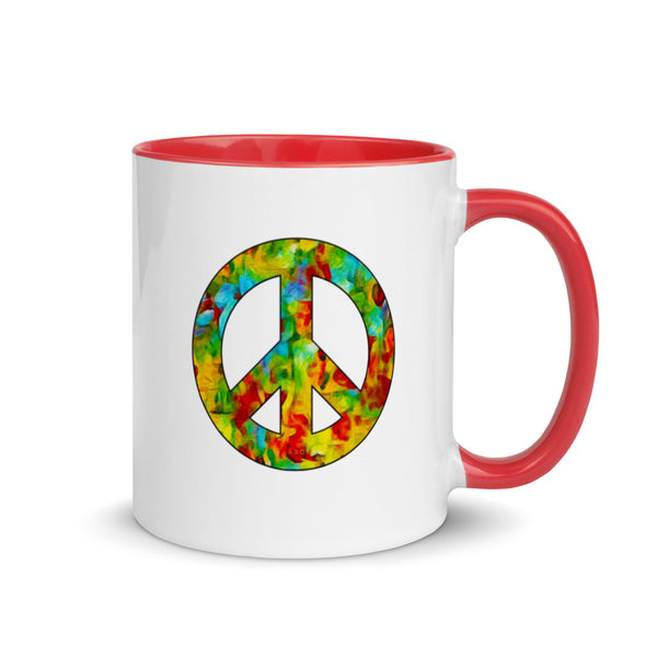 Peace Sign Mug with Color Accents (More Colors)