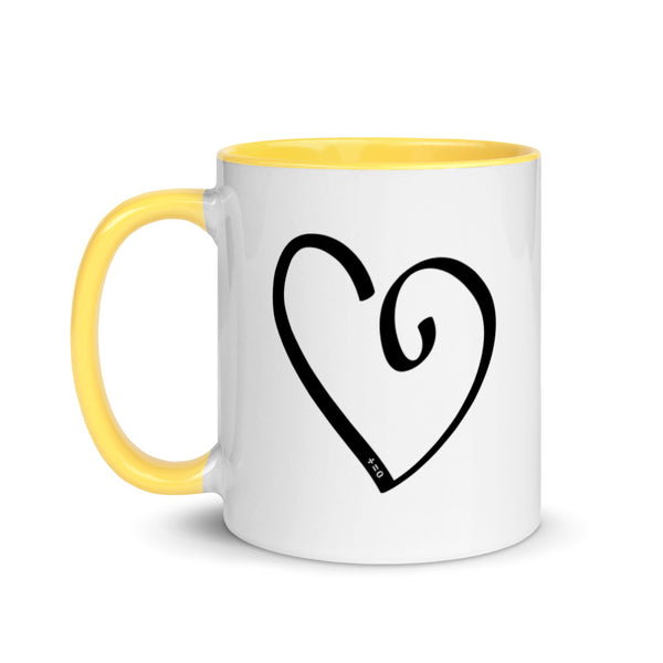 Open Heart Mug with Color Accents (More Colors)