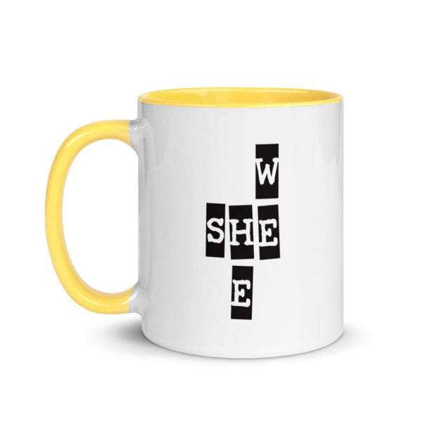 We She He Mug with Color Accents (More Colors)