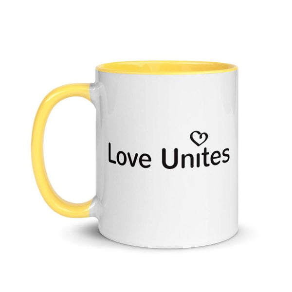 Love Unites Heart Mug with Color Accents (More Colors)