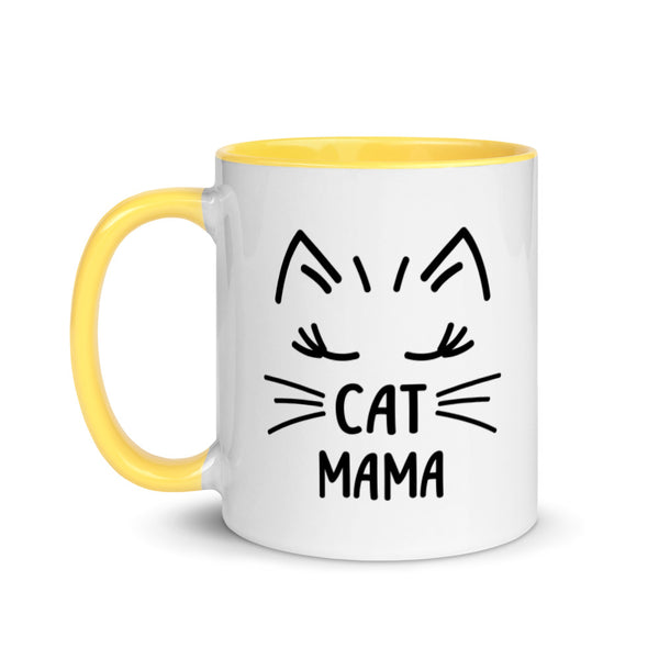 Cat Mama Mug with Color Accents (More Colors)