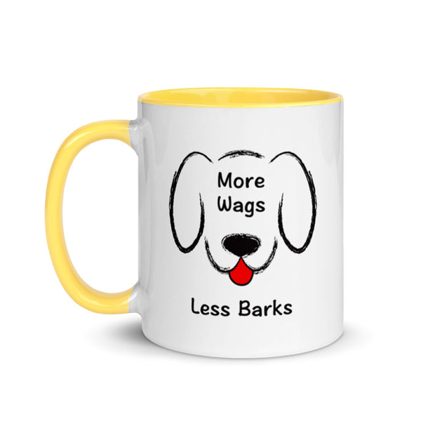 More Wags Less Barks Mug with Color Accents (More Colors)
