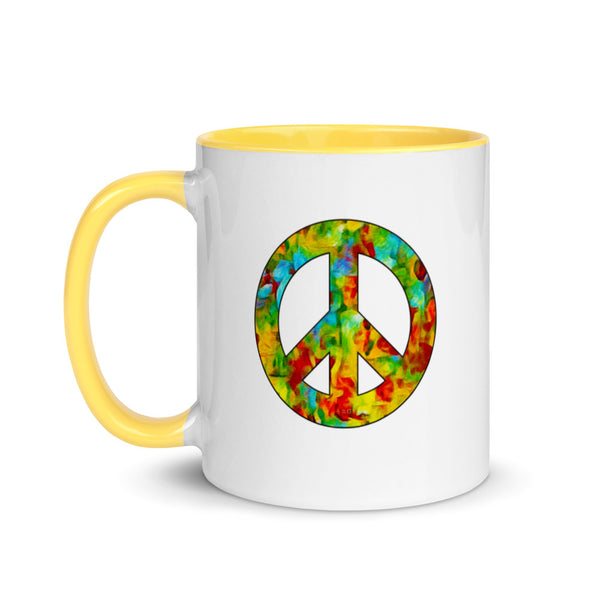 Peace Sign Mug with Color Accents (More Colors)