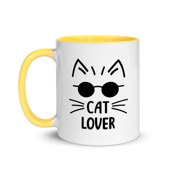 Cat Lover Mug with Color Accents (More Colors)