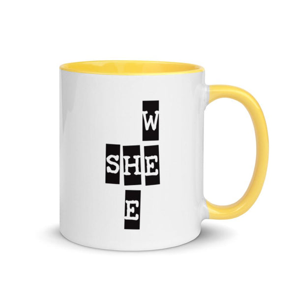 We She He Mug with Color Accents (More Colors)