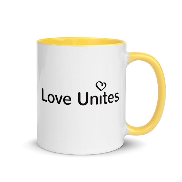 Love Unites Heart Mug with Color Accents (More Colors)