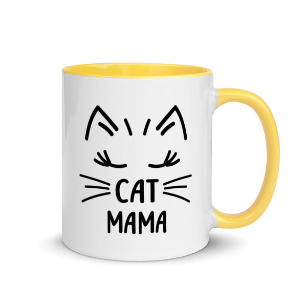 Cat Mama Mug with Color Accents (More Colors)