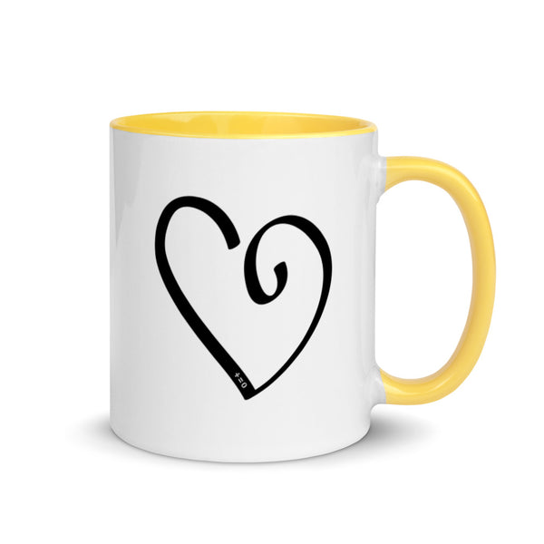 Open Heart Mug with Color Accents (More Colors)