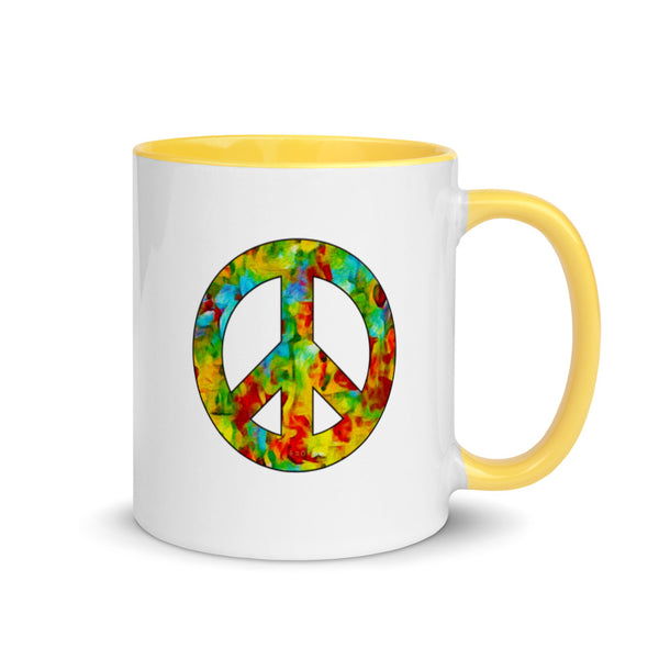 Peace Sign Mug with Color Accents (More Colors)