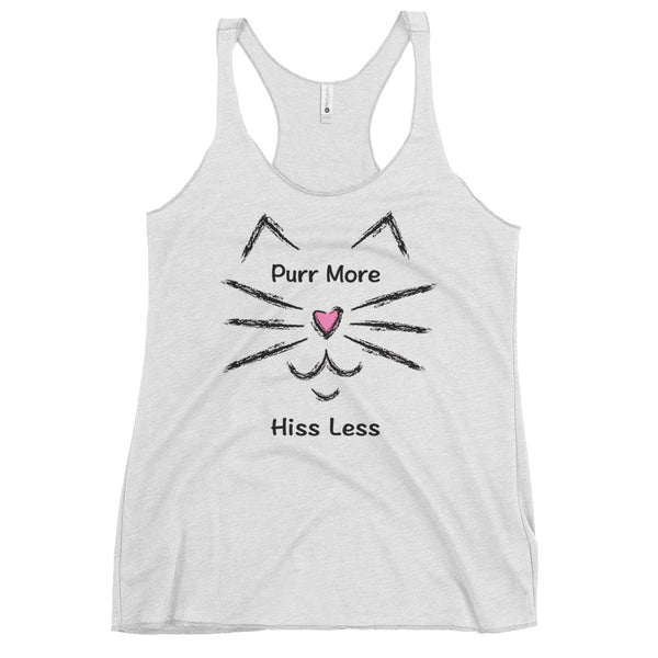 Purr More Hiss Less Women's Racerback Tank (More Colors)