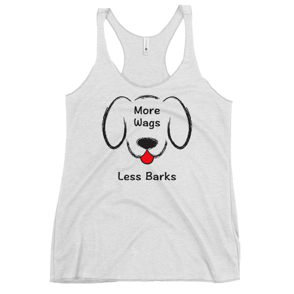 More Wags Less Barks Women's Racerback Tank (More Colors)