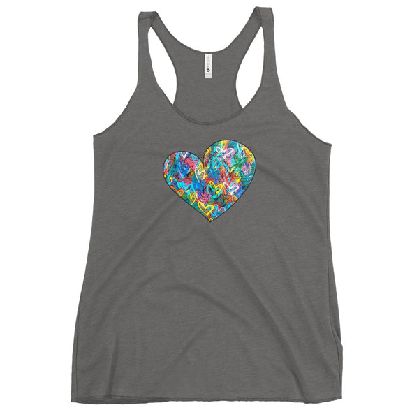 Graffiti Heart Women's Racerback Tank (More Colors)