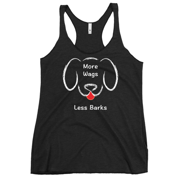 More Wags Less Barks Women's Racerback Tank (More Colors)