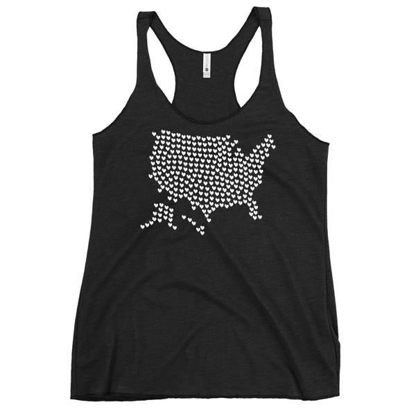 USA Hearts Women's Racerback Tank