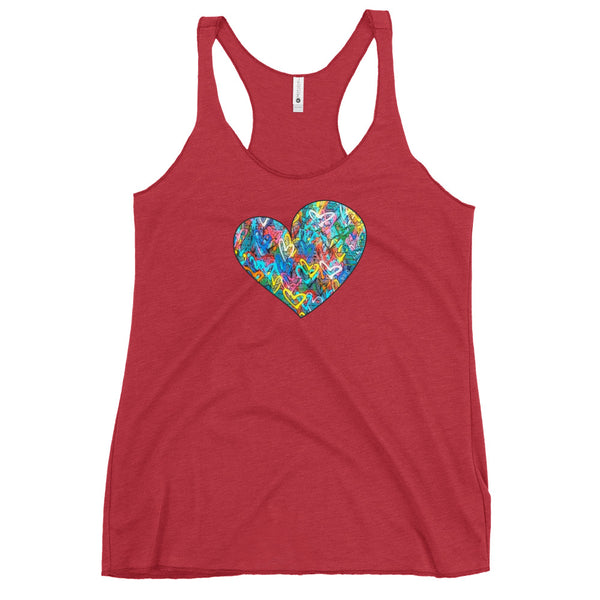 Graffiti Heart Women's Racerback Tank (More Colors)