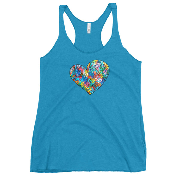 Graffiti Heart Women's Racerback Tank (More Colors)