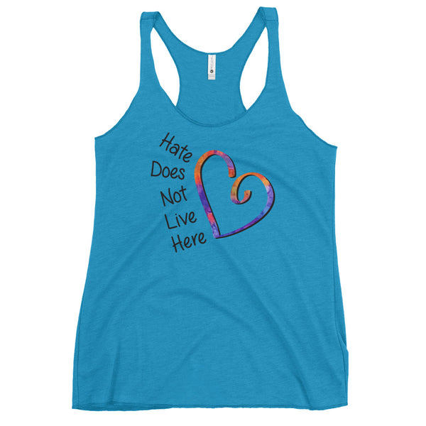 Hate Does Not Live Here Women's Racerback Tank (More Colors)