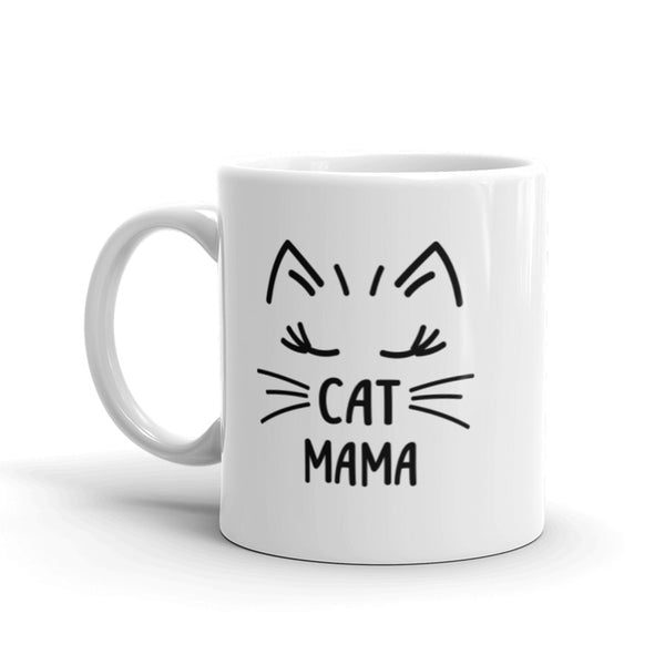 Cat Mama Mug with Color Accents (More Colors)